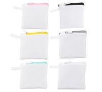 Jorzer Bra Washing Machine Bag Mesh Laundry Bag with Zips Mini Lingerie Washing Bags Small Laundry Bags for Washing Machine Underwear, Sock, Delicate 5.5x4.7 Inch 6Pcs