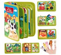 Jorzer Busy Book 3D Felt Fine Motor Skills Farm Animal Toys Educational Learning Activity Books for Toddlers 1-3 Girls Boys.Toys And Games
