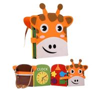 Jorzer Busy Book Backpack Educational Felt Montessori Busy Board Shape & Color Cognitive Cute Giraffe Toddler Sensory Toys for Boys Girls