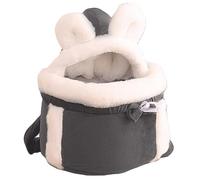 Jorzer Cat Bag Carrier Soft & Warm Cat Dog Front Carrier Double Pocket Backpack Winter Plush Backpack for Cats Pet Hanging Chest Bags for Outdoor Travel XL within 15 kg