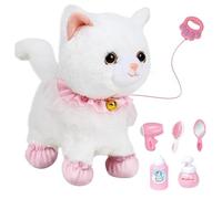 Jorzer Cat Toys Interactive Voice & Touch Activated Robot Cat with Remote Control Leash Walking Talking Kitten for Boys and Girls Game Toys.