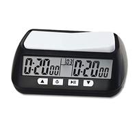 Jorzer Chess Clock Digital Countdown Battery Powered Clock Multi-mode Memory Function Timer Shockproof Pad Electronic Clocks for Chess Weiqi Chinese Chess, No Battery
