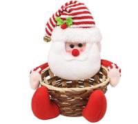 Jorzer Christmas Candy Basket Cute Cartoon Vibrant Decorative Christmas Basket for Sugar Cookie Gift, Santa