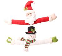 Jorzer Christmas Curtain Tiebacks Santa Snowman Curtain Holder Decorative Curtain Buckle Holdback Fastener Clamp Window Decor Holiday Christmas Ornaments Gift 2Pcs