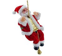 Jorzer Christmas Ladder Santa Claus Electric Climbing Figurine Ornament Hanging Decoration Gift for Indoor Outdoor, Climbing Santa Claus, Christmas Ladder Santa, Climbing Santa Claus