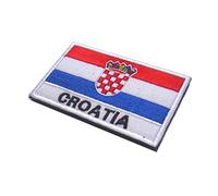 Jorzer Croatia Flag Embroidery Armband National Flag Patch Pattern Magic Sticker Arm Badge Sticky Cloth Patch Croatian Iron On Sew On Badge Clothes Embroidered Applique