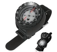 Jorzer Dive Compass Waterproof Night Vision Wrist Compass Precise Underwater 50m/164ft Watch with TPU Band Black Summer Sport