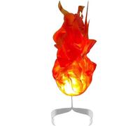 Jorzer Fake Flame Fake Fire Halloween Realistic Illuminated Fireball Artificial Fake Fire Floating Props No Flame for Halloween Party Cosplay Playing Red