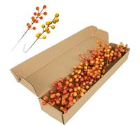 Jorzer Fall Berry Stems, 32PCS 8.7" Lifelike Orange Fall Picks, Foam＆Plastic Artificial Berry Stems for Wreath Box Autumn Thanksgiving Christmas Home Decor