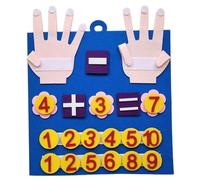 Jorzer Felt Finger Numbers Math Toy, Cute Fun Early Education Counting Toys with Hanging Loop DIY Vibrant Learning Toys Preschool Learning Activities for Kids