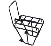 Jorzer Front Bike Rack, Aluminium Alloy Trapezoidal Design Bike Cargo Rack with Adjustable Connecting Rod for Cargo Luggage, Front
