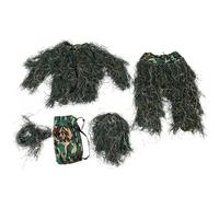 Jorzer Ghillie Suit for Kids Height 51.18-59.06 inch 5 in 1 Breathable 3D Camo Suit Hunting Clothes Including Jacket Pants Hood Carry Bag