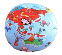 Jorzer Globe Pillow World Map Earth Plush Soft Stuffed Educational Cuddly Ball Pillow for Room Decor & Early Learning Globe Toddler Earth Plush 18 inch