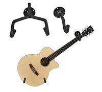 Jorzer Guitar Stand Clothes Hanger Hook Oak Horizontal Guitar Wall Mount Rack Display for Most Guitars 2 Piece