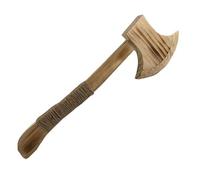 Jorzer Halloween Props Wood Axe, 12" long handle Fake Axe with Hemps Rope Halloween Performance Supply Toy Lumberjack Cosplay Costume Props