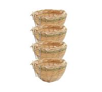 Jorzer Handwoven Nest Cage House Hatching Breeding Cave 4Pcs for Parrot, Canary or Cockatiel or Other Birds Pet Supplies