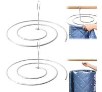 Jorzer Heavy Duty Hangers Quilt Hangers 2PCS Spiral Sheet Quilt Hangers Space Saving Blanket Hangers Stainless Steel Hangers Heavy Duty Drying Hangers for Covers