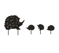 Jorzer Hedgehog Wrought Iron Garden Stake Standing Metal Backyard Statue Animal Hollow Yard Ornament Garden