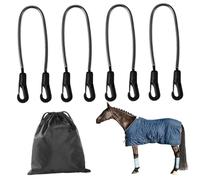 Jorzer Horse Blanket Leg Straps 21-27 Inch Elastic Blanket Straps with Duble Ended Clips Horse Supplies with Bag 4PCS.Pet Supplies