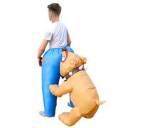 Jorzer Inflatable Halloween Costumes Funny Dog Inflatable Suit Biting by a Dog Blowup Costumes for Adults Halloween Themed Parties
