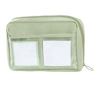 Jorzer Kawaii Pencil Case 8.7x6.3x2.4'' Large Capacity Canvas Cute Pencil Pouch 90° Wide Opening Aesthetic Stationery Pouch with Zipper for Makeup & Travel