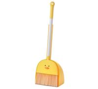 Jorzer Kid Broom and Dustpan Set Cute & Mini Yellow Duck Child Broom and Dustpan Set Educational Housekeeping ABS Toddler Cleaning for Home Kindergarten Kids and for Toddlers