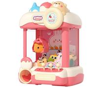 Jorzer .Kids Claw Machine, Cute Cartoon Sound Claw Game with 10 Dolls & 24 Currency, Time Limit Fun Play for Girls Boys TOYS_AND_GAMES