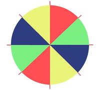 Jorzer Kids Parachute with Handles, 10ft Rainbow Parachute for Gymnastics Group Team Cooperative Games, Multicolored Play Toys for 10-16 Kids