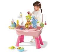 Jorzer Kids Water Table, Electric Play Sink With Running Water With Removable Table Legs, Educational Play Sink With 180° Rotating Faucet For Kids, Park, Nursery, Garden Toys And Games.