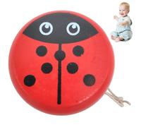 Jorzer Ladybug Yoyo with String Portable Cute Ladybug Pattern Wooden Kids Yoyo Eduational Fun Toddler for Hands-On Skills & Flexibility Development Thoughtful for Toddlers