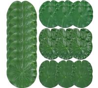 Jorzer Lily Pad Lily Pad 26PCS 4 Different Size Artificial Lotus Leaf Realistic Plastic Pond Plants Floating Pond Ornaments for Pond Decor