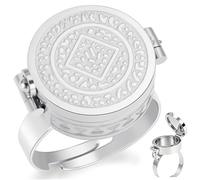 Jorzer Lip Balm Ring, Adjustable Portable Chapstick Ring Emergency Storage Like Wearing an Accessory for on the-go-Touch Ups