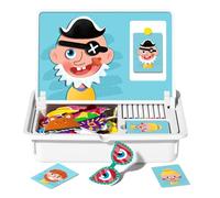 Jorzer Magnetic Puzzles Face Double Sided Magnetic Dress up with Storage Box Toddler Learning Activities Parent-Child Interaction for Boys Girls Wooly Willy