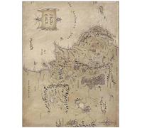 Jorzer Middle Earth Map Fleece Blanket Throw Super Soft Velvet Cozy Plush Throw Blanket for Couch, Bed, Sofa, 27.6x39.4 Inch