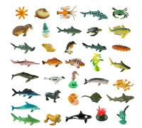 Jorzer Mini Sea Animals Figures 36Pcs Assorted Ocean Animals Toys Realistic Toy Fish Miniature PVC Solid Educational Sea Creatures Toys for Kids And Games.