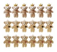 Jorzer Mini Stuffed Plush Bears 4.7 Inch Mini Bear Toy Tiny Bears Doll Bulk Soft Small Bear Ornament Plush Stuffed Animals for Keychain DIY Craft Party Favor Game Toys.
