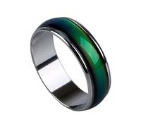 Jorzer Mood Ring Temperature Affect Color Change Ring Emotion Feeling Jewelry Temperature Color-Changing Ring for Women Men Inner Diameter 17.8mm