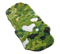 Jorzer Moss Rug, Cute Green Moss Long Rectangle Bathroom Runner Rug Aesthetic Bath Mat Shaggy Non Slip Absorbent Shower Mat