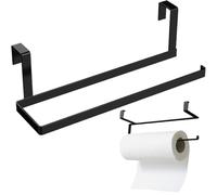 Jorzer Paper Towel Holder Cabinet Door 10 x 2 x 3 Sturdy Over the Door Paper Towel Holder Creative Paper Towel Holder No Drill Roll Paper Towel Holder for Kitchen Bathroom