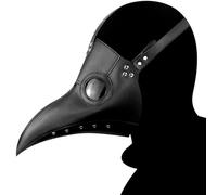 Jorzer Plague Doctor Mask Black Long Nose Bird Mask Steampunk Plague Doctor Costume for Masquerade Halloween Party Carnival Cosplay