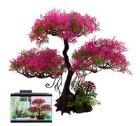 Jorzer Plastic Aquarium Plants, Realistic Eco-Friendly Fish Tank Plants Lively and Attractive Fish Tank Decorations for Household Office Aquarium Landscapes