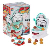 Jorzer Poop Shoot Game Interactive Poop Shooting Prank Toys Include 1 Toilet Bowl 2 Dexterity Launchers 12 Soft Plastic Poops for Family Fun Game Toys.