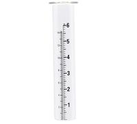 Jorzer Rain Gauge Outdoor, 7.5" Scratch Proof Weather-Resistant Clear Glass Replacement Tube with Scale for Yard, Garden, Patio