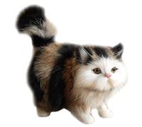 Jorzer Realistic Cat Stuffed Animal 4.7x2.4x4.7'' Hollow Inside Cute Realistic Cat Easy to Clean Lifelike for Home Decor, Photography Props and Gifts Black TOYS AND GAMES.