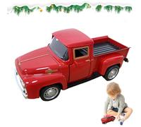 Jorzer Red Truck Christmas Decor Scale 1:32 Vintage Truck Table Decor Farmhouse Decor 5inch Metal Trucks Planter Decorative Tabletop Storage for Christmas Harvest Thanksgiving Day