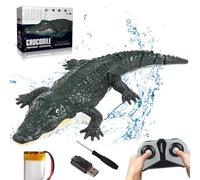 Jorzer Remote Control Alligator 2.4 Ghz, Dual-Propeller, Realistic Pool Rc Alligator Waterproof Rechargeable Remote Control Alligator Water Toys Alligator Toy