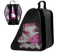 Jorzer Roller Skate Bag Ice Skate Bag Breathable Heavy Duty Ice Skating Bag Oxford Cloth Figure Skate Bag with 2 Side Mesh Bag Zipper Closure 15.4x7.9x15in Skate Bag