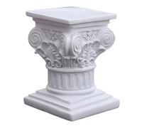 Jorzer Roman Column 4.5x3.4x3.5 Resin Pedestal Stand Decoration Greek Column Statue Pillar Stand White Figurine Sculpture for Wedding Table Home Decoration