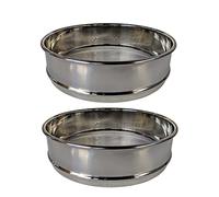 Jorzer Seed Sprouting Tray Stainless Steel Stackable Germination Trays with Tier Mesh, Stainless Steel Planting Pot,Seed Starter Kit, 2pcs