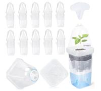 Jorzer Self Watering Pots, Automatic Plant Watering System with Humidity Domes & Wicks for Seedlings, Succulents, Cuttings Small Nursery Pots with Drainage